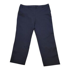 LOFT SZ 16T Women's The Riviera Flat Front Cropped Dress Pant Trouser in Black